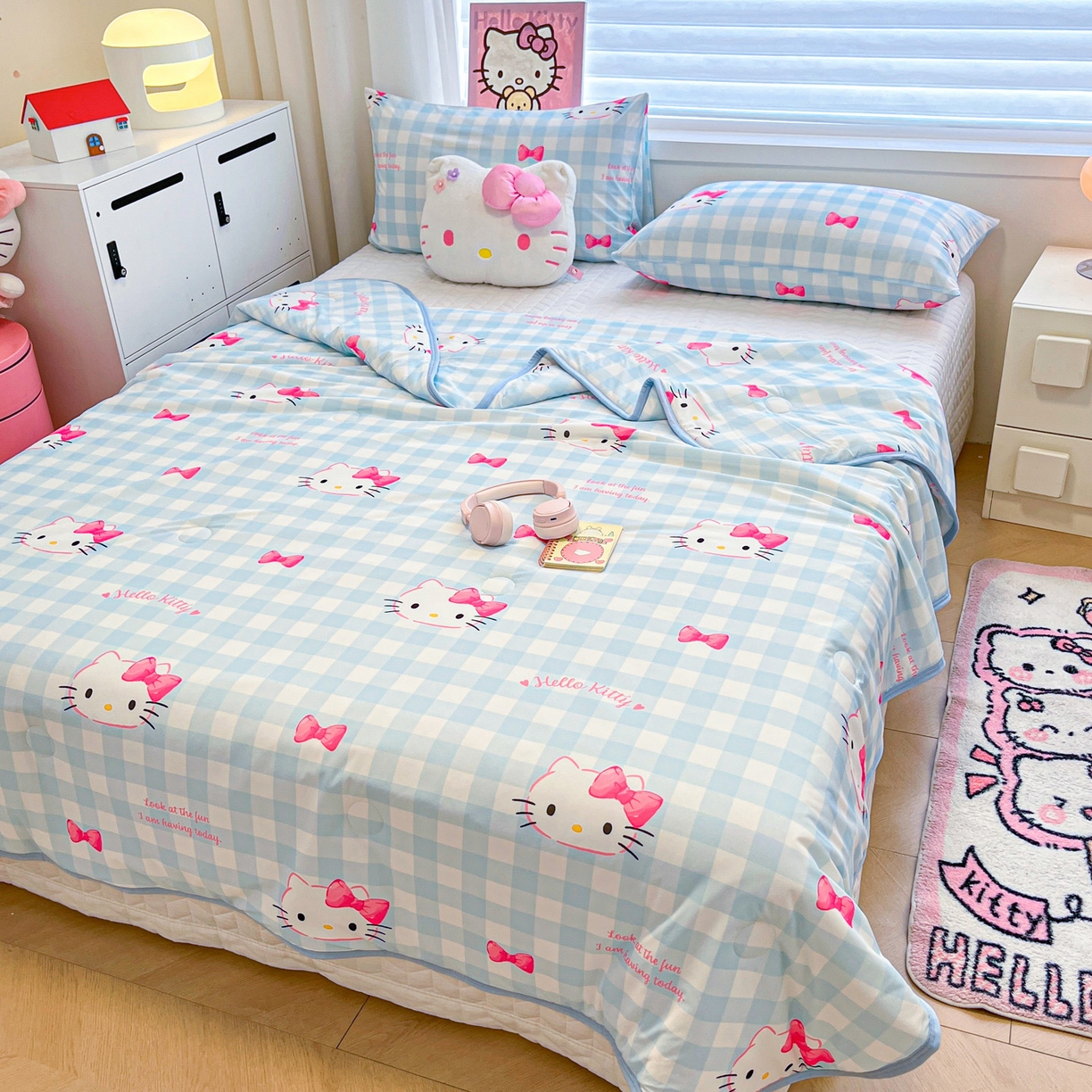 91家纺网 家纺一手货源 找家纺 （总）暮思家居 2026新款正版授权三丽鸥A类仿锦氨小冰皮夏被夏凉被空调被