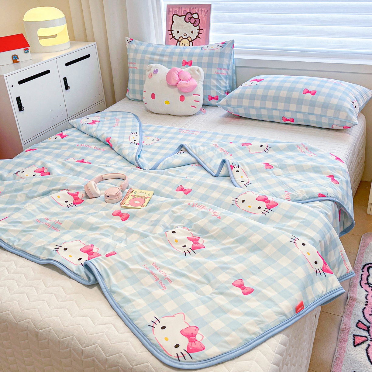 91家纺网 家纺一手货源 找家纺 （总）暮思家居 2026新款正版授权三丽鸥A类仿锦氨小冰皮夏被夏凉被空调被