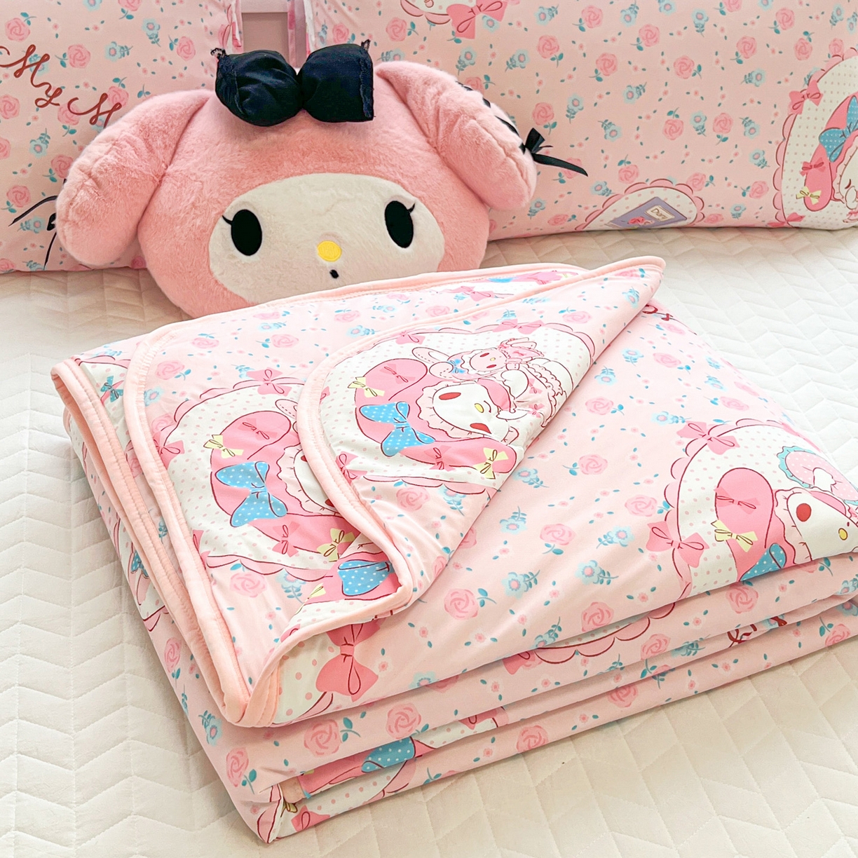 91家纺网 家纺一手货源 找家纺 （总）暮思家居 2026新款正版授权三丽鸥A类仿锦氨小冰皮夏被夏凉被空调被