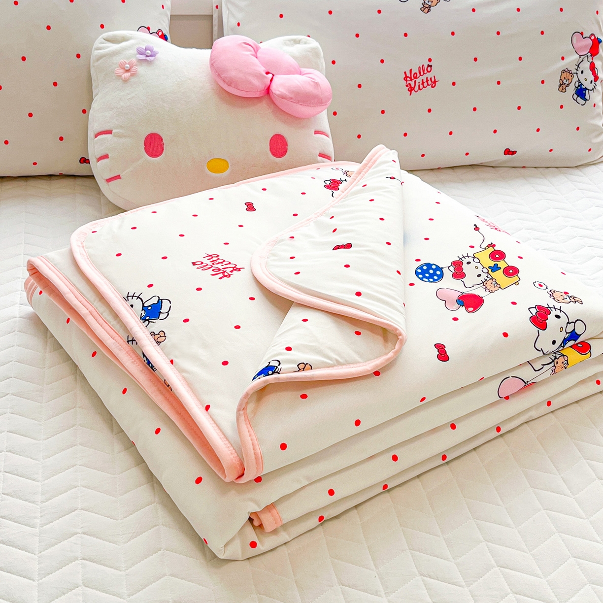 91家纺网 家纺一手货源 找家纺 （总）暮思家居 2026新款正版授权三丽鸥A类仿锦氨小冰皮夏被夏凉被空调被