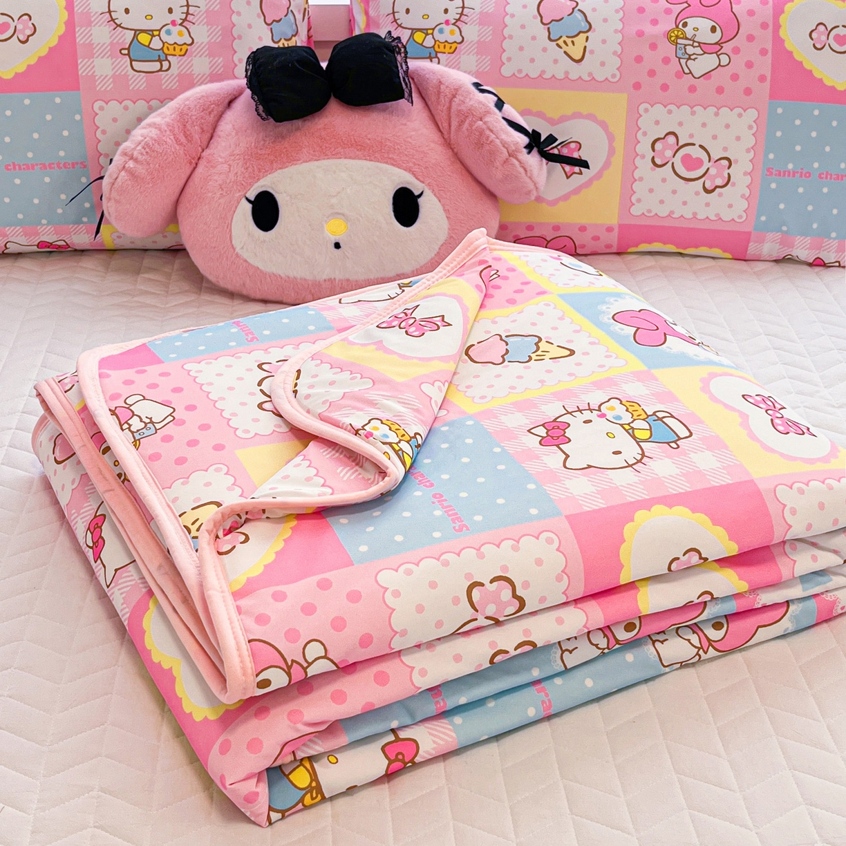 暮思家居 2026新款正版授权三丽鸥A类仿锦氨小冰皮夏被夏凉被空调被 小冰皮-KT美乐蒂