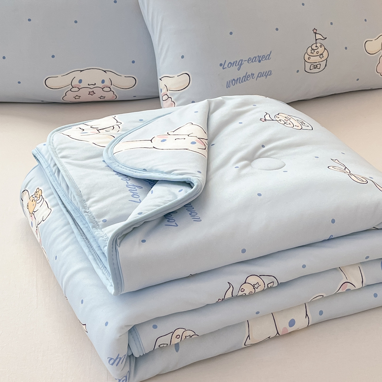 暮思家居 2026新款正版授权三丽鸥A类仿锦氨小冰皮夏被夏凉被空调被 小冰皮-点点玉桂狗