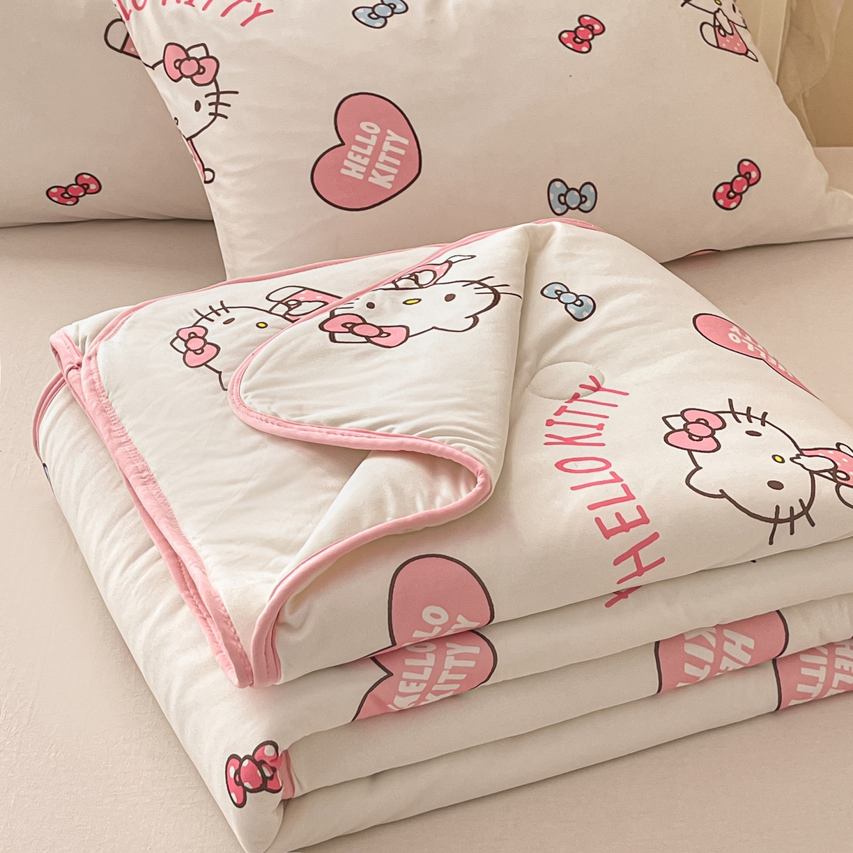 暮思家居 2026新款正版授权三丽鸥A类仿锦氨小冰皮夏被夏凉被空调被 小冰皮-公主KT