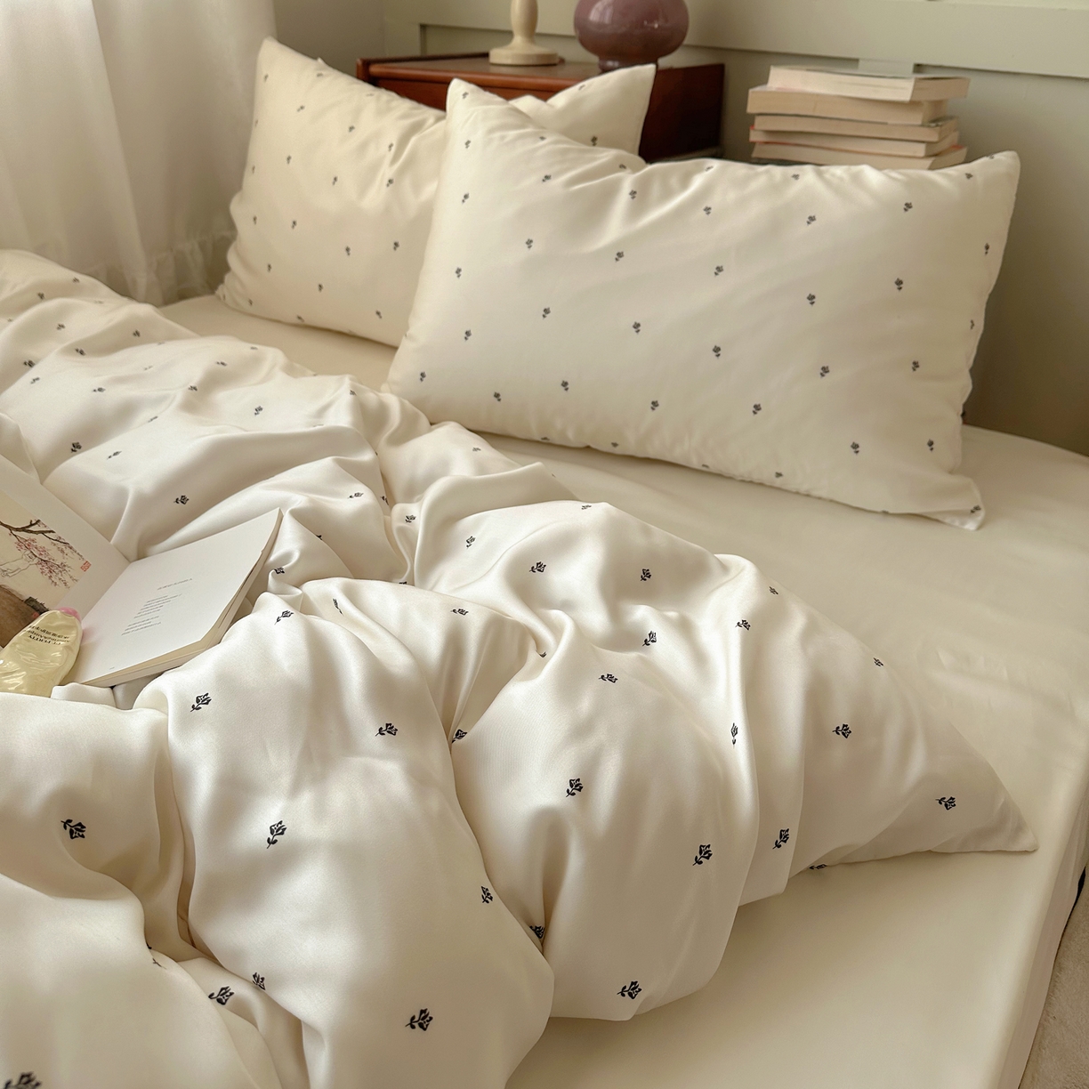 91家纺网 家纺一手货源 找家纺 （总）悦织湾家纺 2026新款亲肤冰丝印花四件套春夏冰爽凉感床上用品三四件套学生宿舍