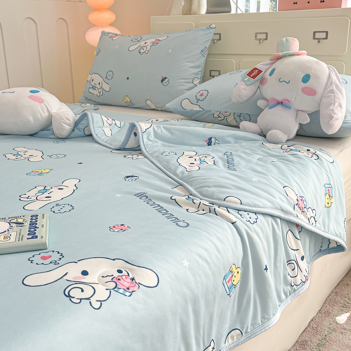 91家纺网 家纺一手货源 找家纺 暮思家居 2026新款正版授权三丽鸥A类仿锦氨小冰皮夏被夏凉被空调被 小冰皮-甜品玉桂狗