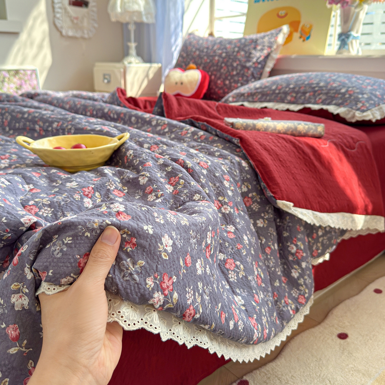 91家纺网 家纺一手货源 找家纺 （总）弗苓家纺 2026新款麻绳款锦氨凉感丝夏被夏凉被空调被