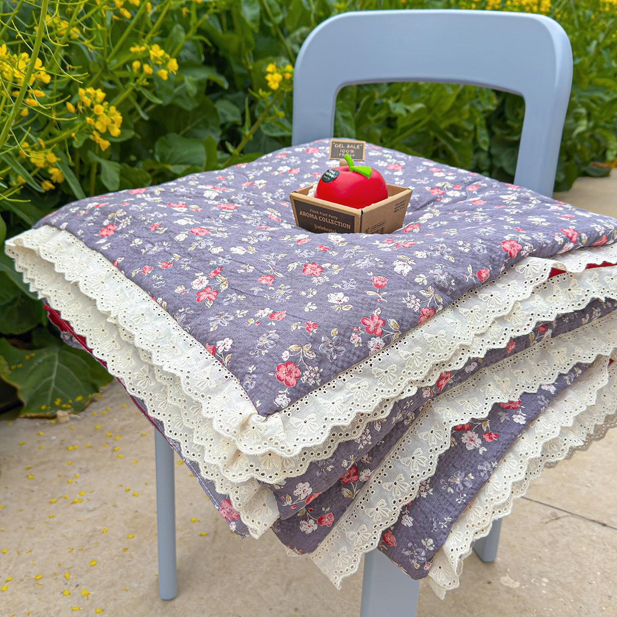 91家纺网 家纺一手货源 找家纺 （总）弗苓家纺 2026新款高克重泡芙棉花边款夏被夏凉被空调被四件套小红书推荐-风格二