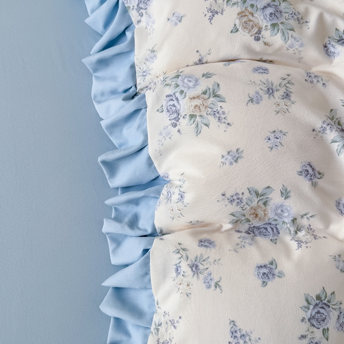 91家纺网 家纺一手货源 找家纺 （总）晚爱家纺（原晚安家居） 2026韩版花边四件套 有氧针织双层纱天竺棉超柔小清新四件套