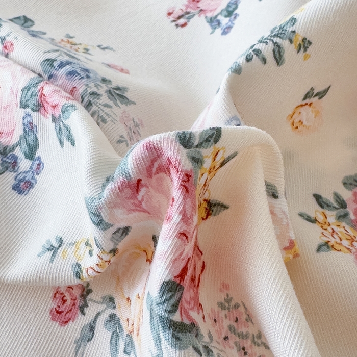 91家纺网 家纺一手货源 找家纺 晚爱家纺（原晚安家居） 2026韩版花边四件套 有氧针织双层纱天竺棉超柔小清新四件套 沐兰花开