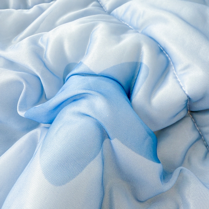 91家纺网 家纺一手货源 找家纺 柒月家居 2026新款凉感丝小清新乳胶凉席夏被四件套系列 星星月亮