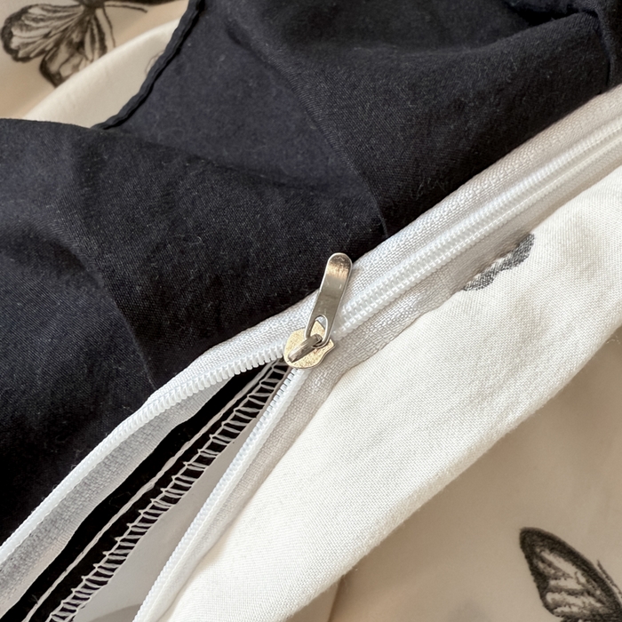 91家纺网 家纺一手货源 找家纺 晚爱家纺（原晚安家居） 2026新款法式花边水洗棉四件套赫本风韩版针织云朵棉三件套 法式风-蝴蝶