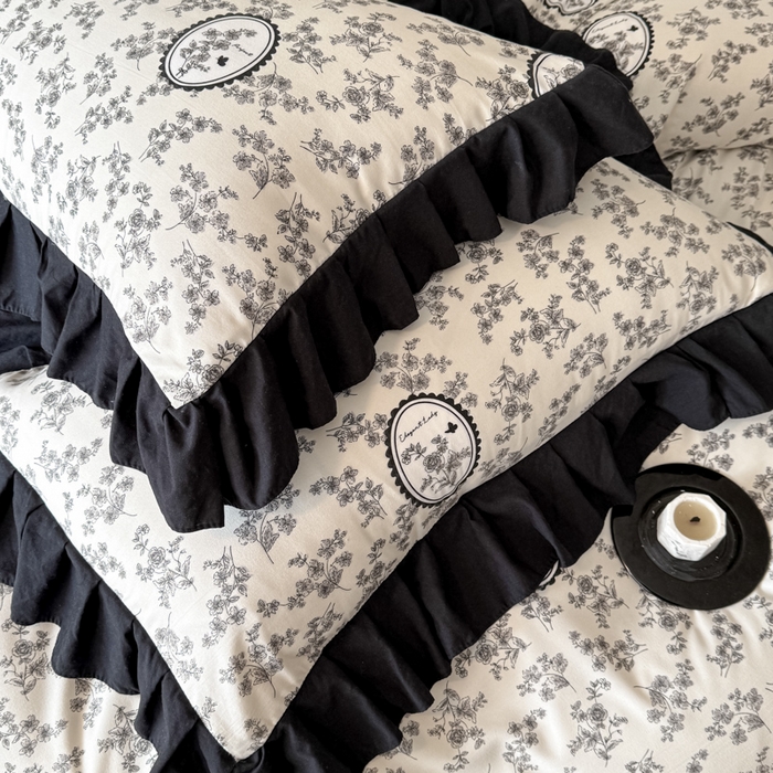 91家纺网 家纺一手货源 找家纺 晚爱家纺（原晚安家居） 2026新款法式花边水洗棉四件套赫本风韩版针织云朵棉三件套 法式风-庄园