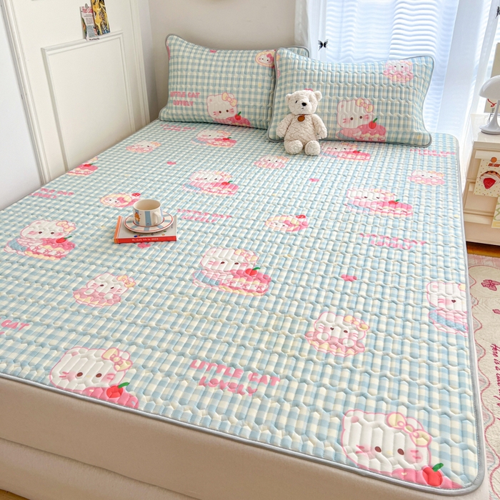 91家纺网 家纺一手货源 找家纺 （总）柒月家居 2026新款凉感丝小清新乳胶凉席