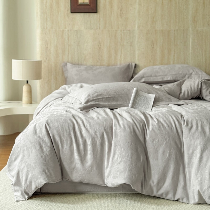 91家纺网 家纺一手货源 找家纺 （总）莱豫家纺 2026春夏新款长绒棉全棉纯棉水洗浮雕提花四件套