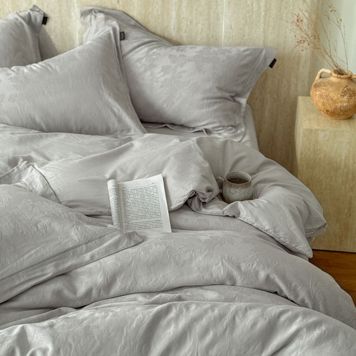 91家纺网 家纺一手货源 找家纺 （总）莱豫家纺 2026春夏新款长绒棉全棉纯棉水洗浮雕提花四件套