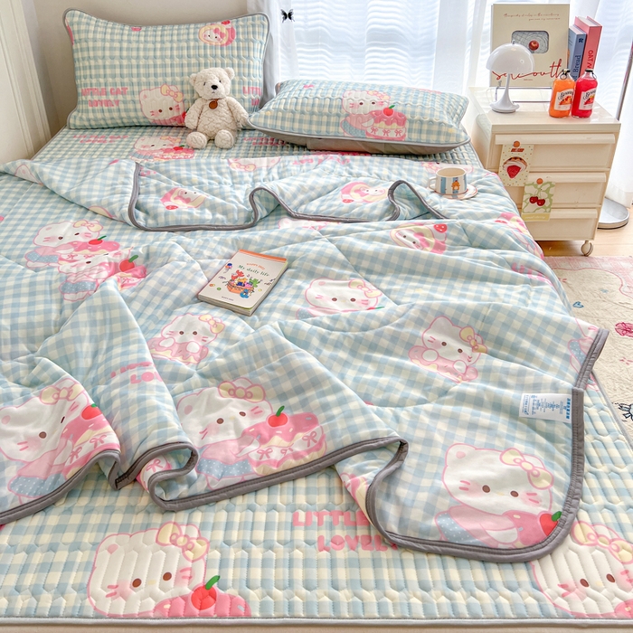 91家纺网 家纺一手货源 找家纺 （总）柒月家居 2026新款凉感丝小清新乳胶凉席