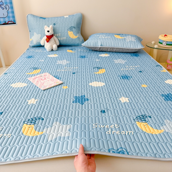 91家纺网 家纺一手货源 找家纺 （总）柒月家居 2026新款凉感丝小清新乳胶凉席