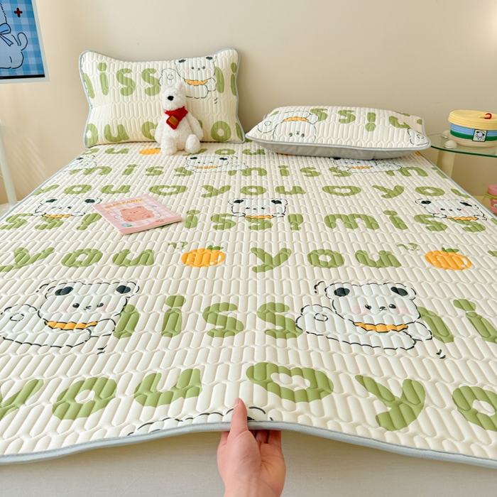 91家纺网 家纺一手货源 找家纺 （总）柒月家居 2026新款凉感丝小清新乳胶凉席