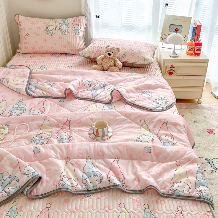 91家纺网 家纺一手货源 找家纺 柒月家居 2026新款凉感丝小清新乳胶凉席 豹纹精灵