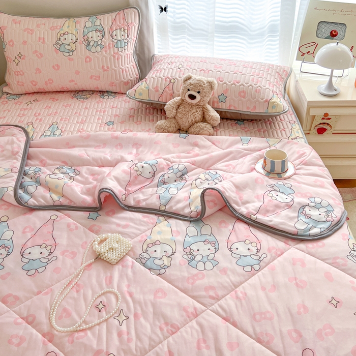 91家纺网 家纺一手货源 找家纺 柒月家居 2026新款凉感丝小清新乳胶凉席 豹纹精灵