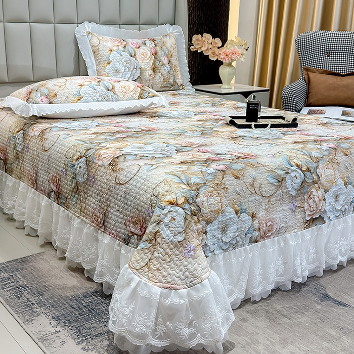 91家纺网 家纺一手货源 找家纺 （总）冬然家纺 2026新款数码印花纯棉单床盖床盖单件单品床盖