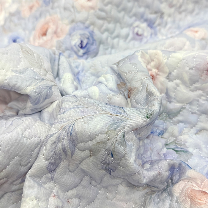 91家纺网 家纺一手货源 找家纺 冬然家纺 2026新款数码印花纯棉单床盖床盖单件单品床盖 春天花园