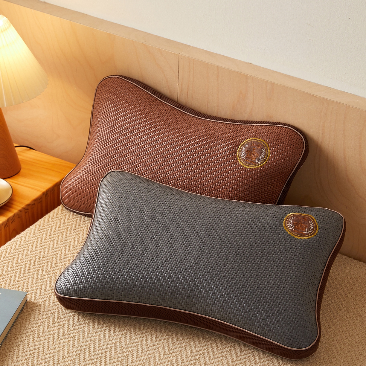 91家纺网 家纺一手货源 找家纺 缦吉 2026新款PE豆豆双面荞麦枕头 组合图