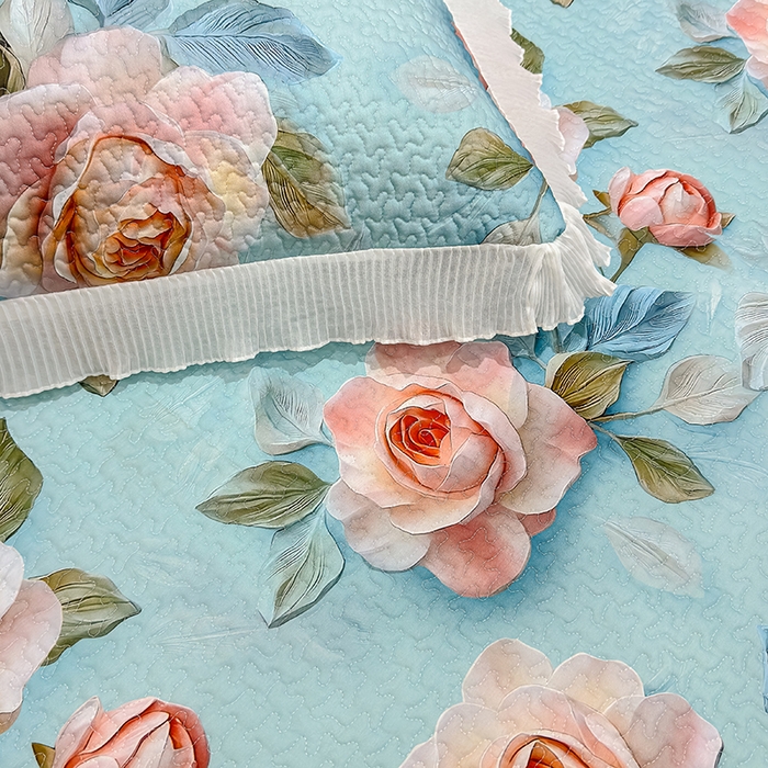 91家纺网 家纺一手货源 找家纺 冬然家纺 2026新款数码印花纯棉单床盖床盖单件单品床盖 富贵牡丹-蓝