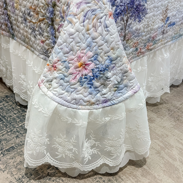 91家纺网 家纺一手货源 找家纺 冬然家纺 2026新款数码印花纯棉单床盖床盖单件单品床盖 山水画