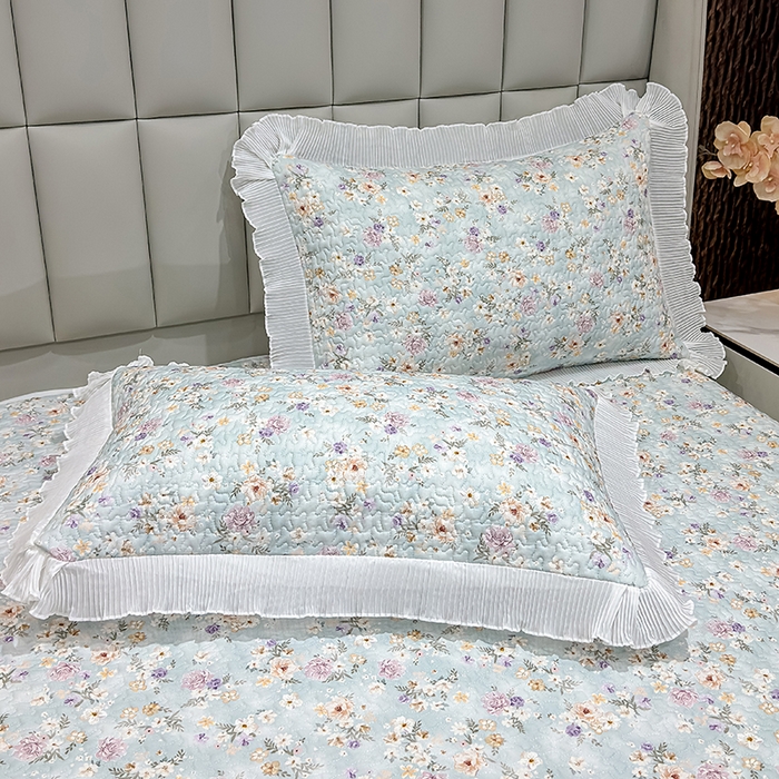 91家纺网 家纺一手货源 找家纺 冬然家纺 2026新款数码印花纯棉单床盖床盖单件单品床盖 甜甜夏日