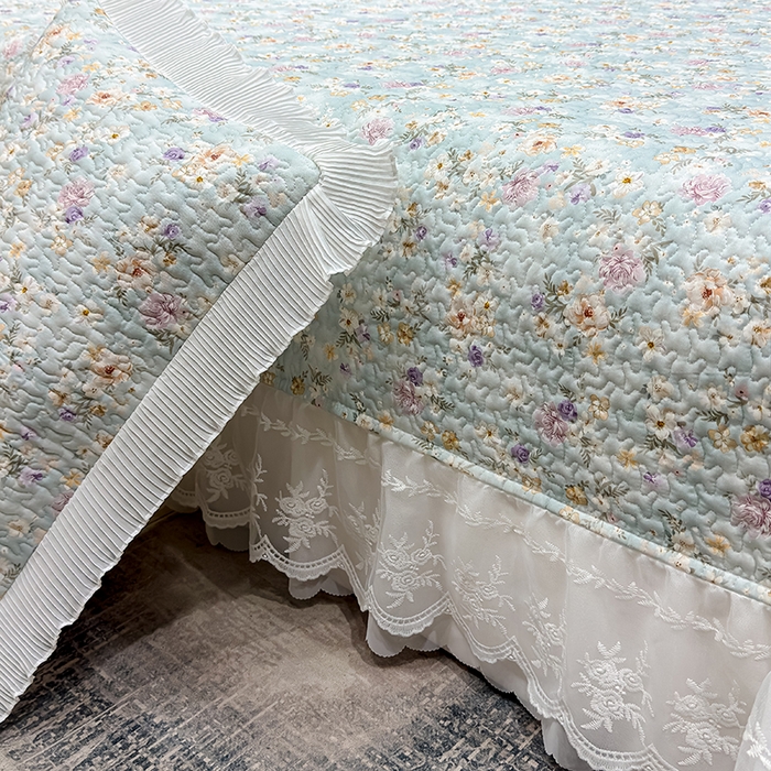 91家纺网 家纺一手货源 找家纺 冬然家纺 2026新款数码印花纯棉单床盖床盖单件单品床盖 甜甜夏日