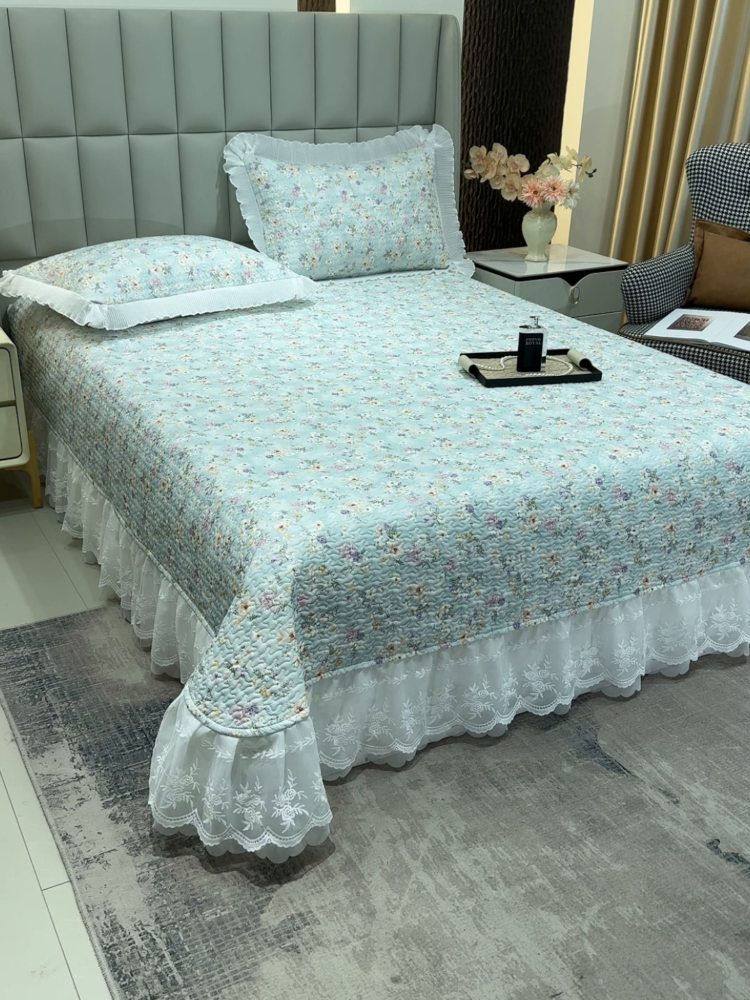 91家纺网 家纺一手货源 找家纺 冬然家纺 2026新款数码印花纯棉单床盖床盖单件单品床盖 甜甜夏日