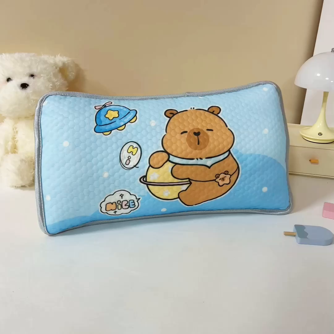 91家纺网 家纺一手货源 找家纺 富馨莱 2026新款儿童幼儿园凉豆豆枕套单枕套枕套单件 卡皮熊