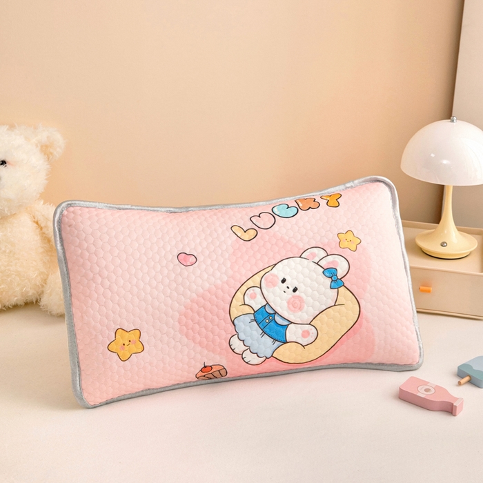 91家纺网 家纺一手货源 找家纺 富馨莱 2026新款儿童幼儿园凉豆豆枕套单枕套枕套单件 兔宝贝