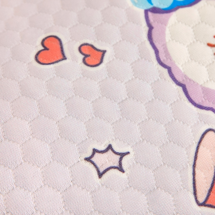 91家纺网 家纺一手货源 找家纺 富馨莱 2026新款儿童幼儿园凉豆豆枕套单枕套枕套单件 兔兔-紫