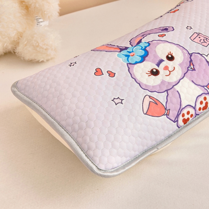 91家纺网 家纺一手货源 找家纺 富馨莱 2026新款儿童幼儿园凉豆豆枕套单枕套枕套单件 兔兔-紫