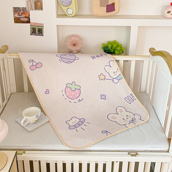 91家纺网 家纺一手货源 找家纺 （总）富馨莱 2026新款幼儿园古藤席冰丝席双面可用儿童凉席双面凉感