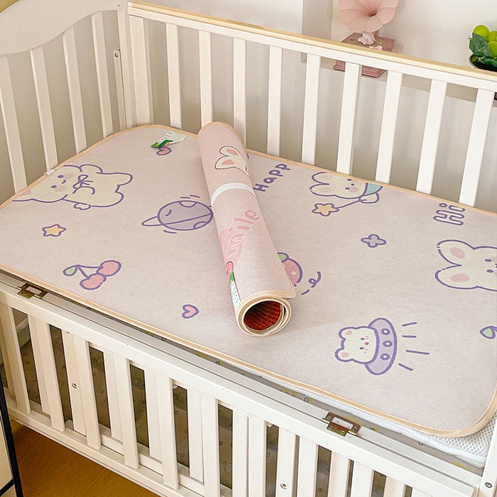 91家纺网 家纺一手货源 找家纺 （总）富馨莱 2026新款幼儿园古藤席冰丝席双面可用儿童凉席双面凉感