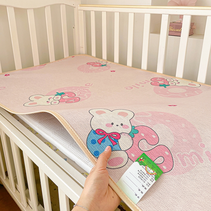 91家纺网 家纺一手货源 找家纺 （总）富馨莱 2026新款幼儿园古藤席冰丝席双面可用儿童凉席双面凉感