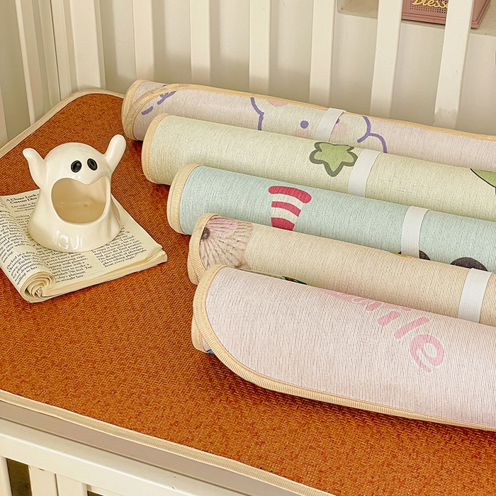 91家纺网 家纺一手货源 找家纺 （总）富馨莱 2026新款幼儿园古藤席冰丝席双面可用儿童凉席双面凉感