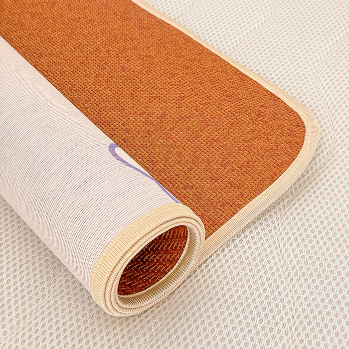 91家纺网 家纺一手货源 找家纺 富馨莱 2026新款幼儿园古藤席冰丝席双面可用儿童凉席双面凉感 巴比兔