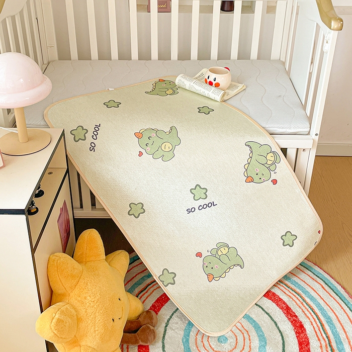 91家纺网 家纺一手货源 找家纺 富馨莱 2026新款幼儿园古藤席冰丝席双面可用儿童凉席双面凉感 独角龙