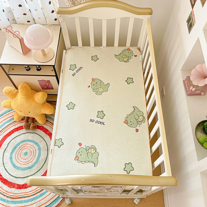 91家纺网 家纺一手货源 找家纺 富馨莱 2026新款幼儿园古藤席冰丝席双面可用儿童凉席双面凉感 独角龙