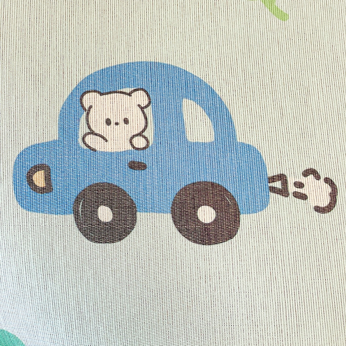 91家纺网 家纺一手货源 找家纺 富馨莱 2026新款幼儿园古藤席冰丝席双面可用儿童凉席双面凉感 开心车队