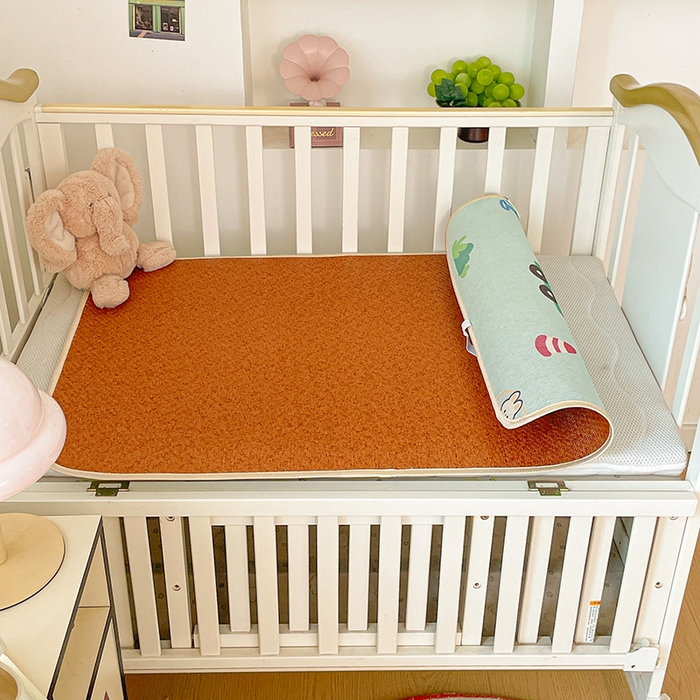 91家纺网 家纺一手货源 找家纺 富馨莱 2026新款幼儿园古藤席冰丝席双面可用儿童凉席双面凉感 开心车队