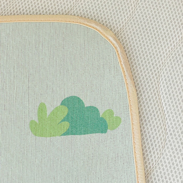 91家纺网 家纺一手货源 找家纺 富馨莱 2026新款幼儿园古藤席冰丝席双面可用儿童凉席双面凉感 开心车队