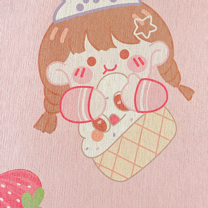 91家纺网 家纺一手货源 找家纺 富馨莱 2026新款幼儿园古藤席冰丝席双面可用儿童凉席双面凉感 可爱女孩