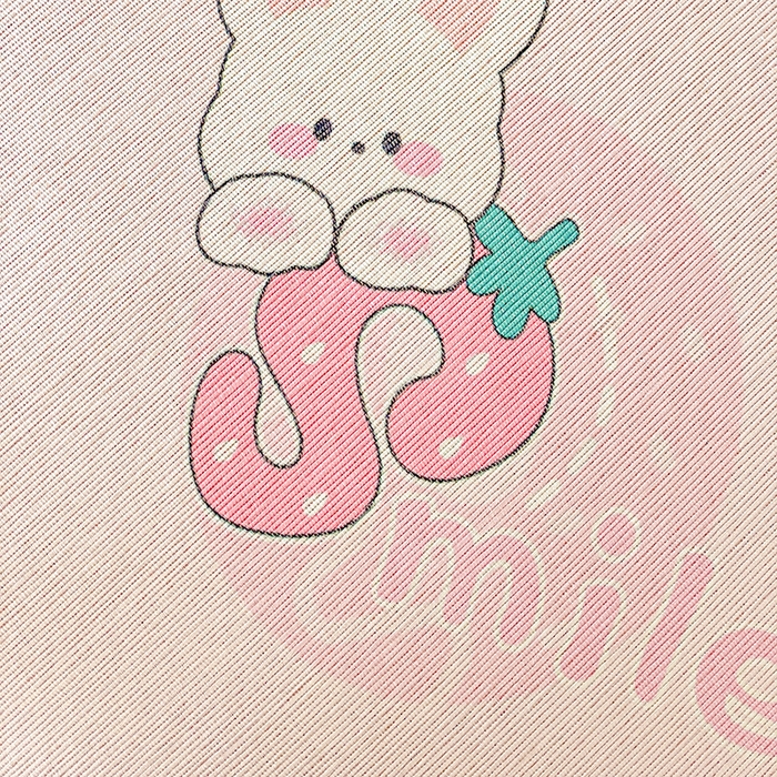 91家纺网 家纺一手货源 找家纺 富馨莱 2026新款幼儿园古藤席冰丝席双面可用儿童凉席双面凉感 糖果兔