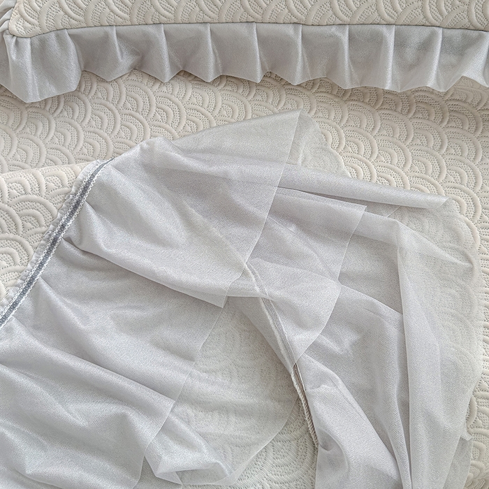 91家纺网 家纺一手货源 找家纺 冬然家纺 2026新款【快乐熊 云朵纹系列】冰豆豆凉席床裙款 云朵纹-咖