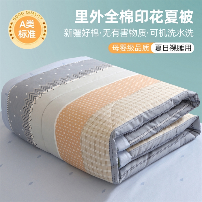 栩裕纺织 2026新款全棉印染棉花夏被夏凉被空调被 迈凯伦